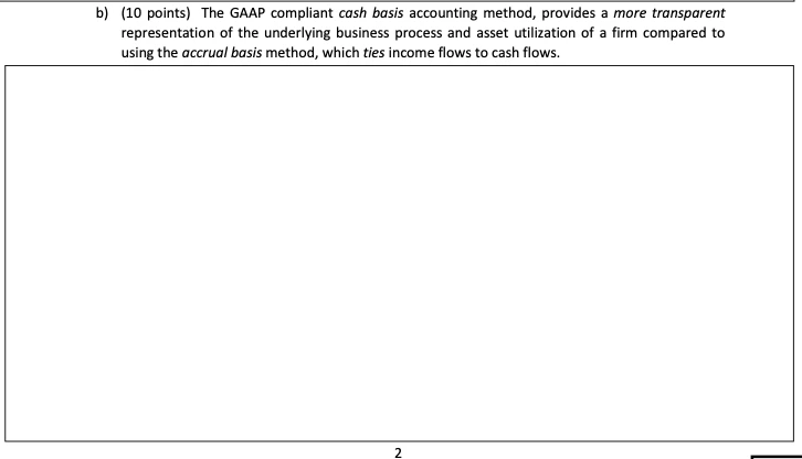 Example of a free response question with a bordered answer box below the question stem