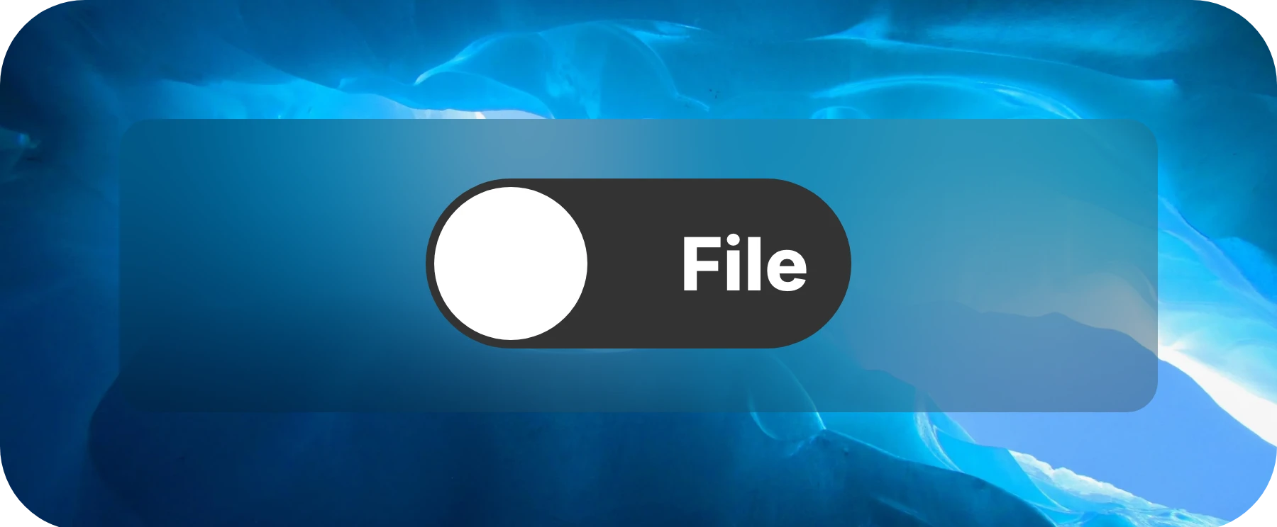 Uflo mobile panel switch showing the File view.
