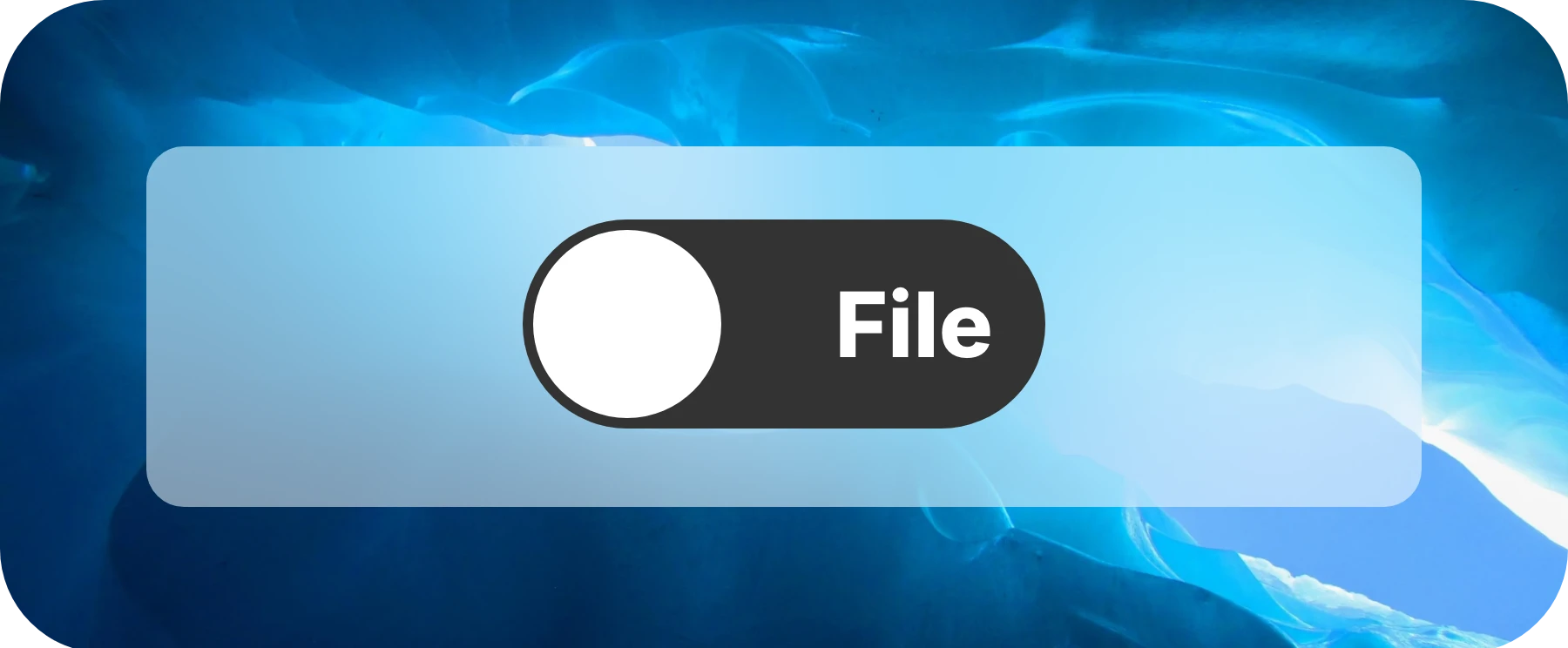 Uflo mobile panel switch showing the File view.