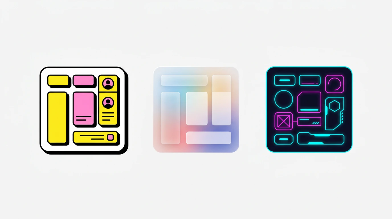 All 9 UI styles available in VibeFlow