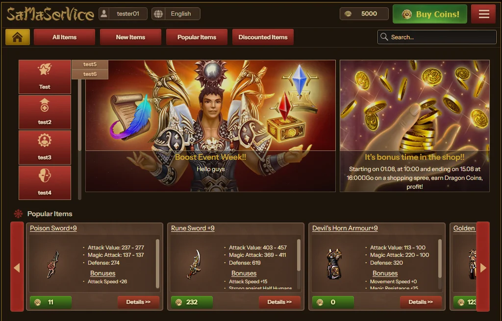 Elite-CMS Item Shop