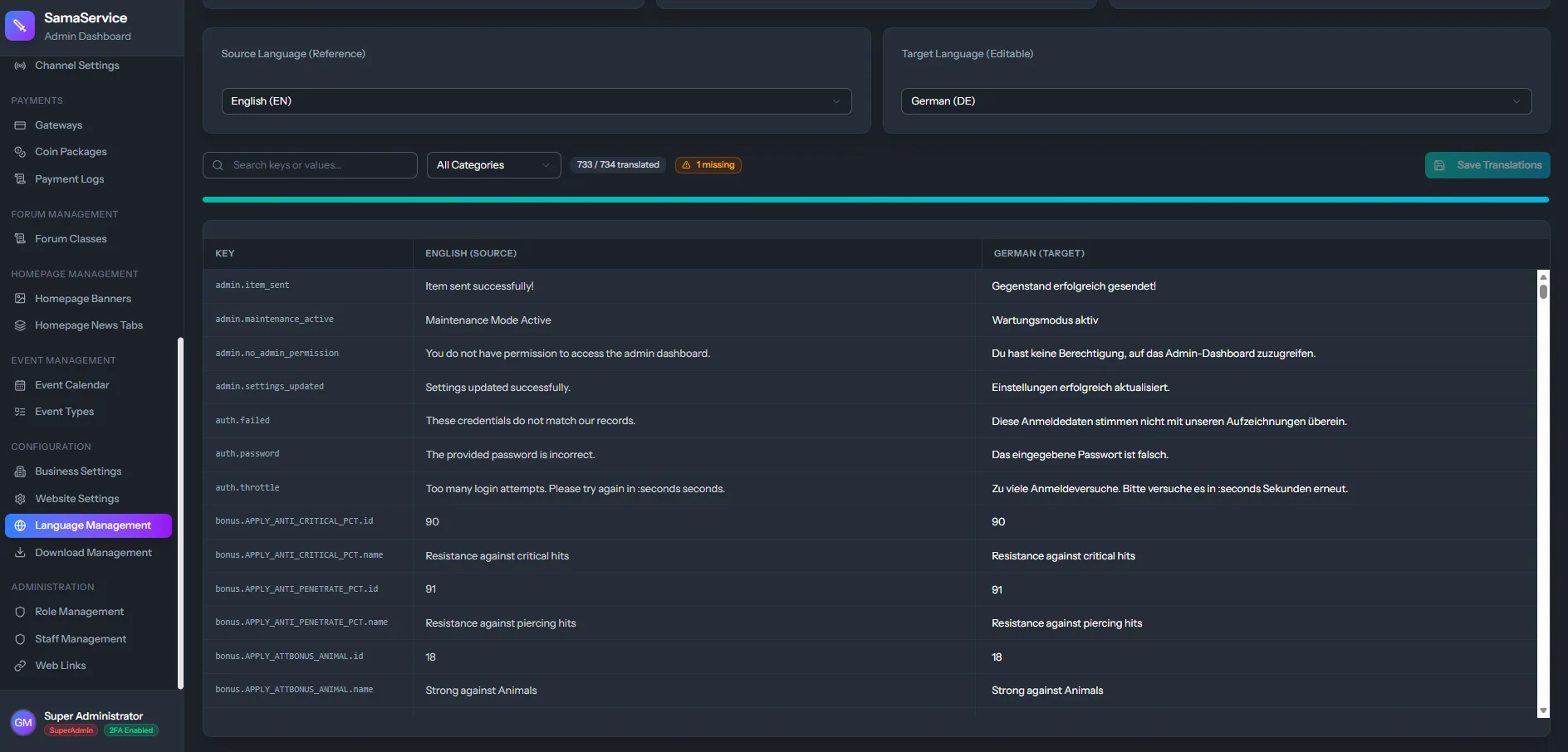 Live Language Translations