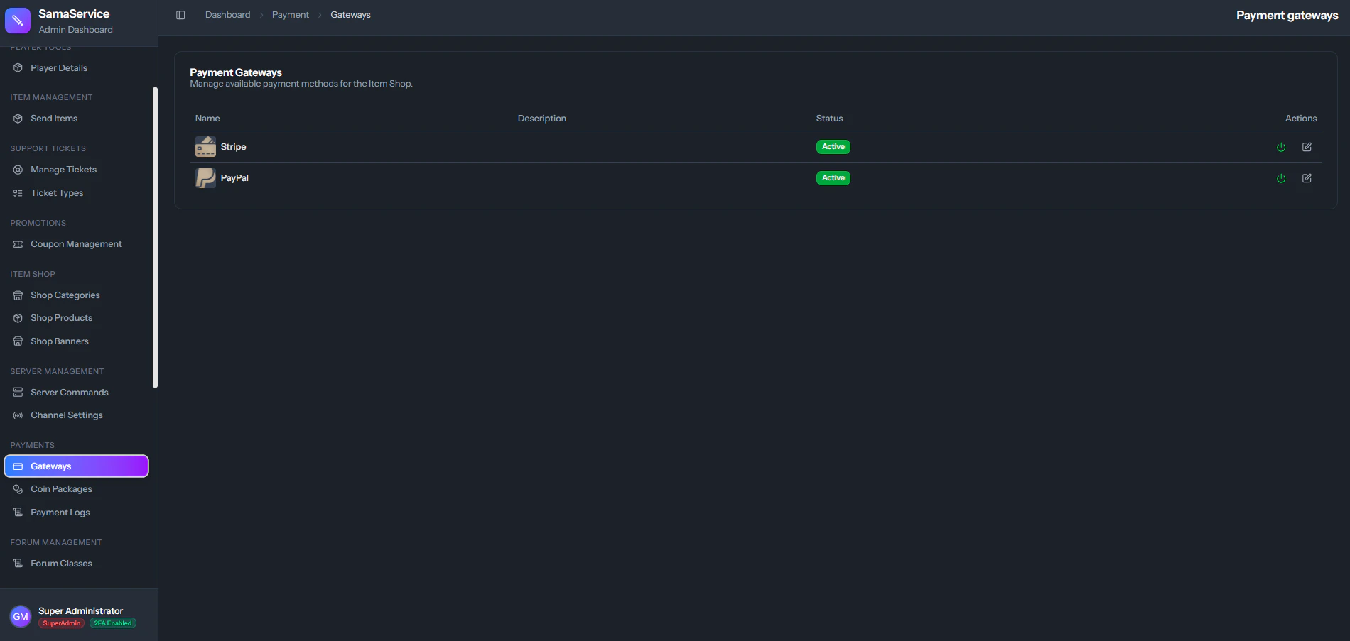 Payment Gateway Configuration
