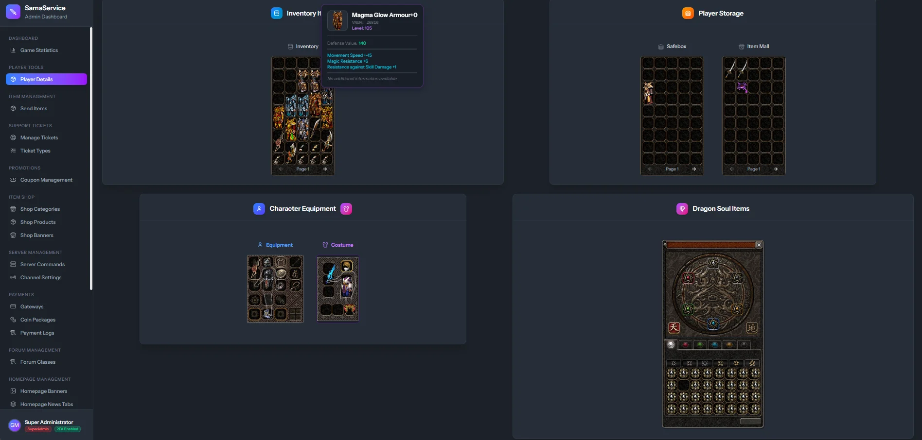 Player Details Dashboard