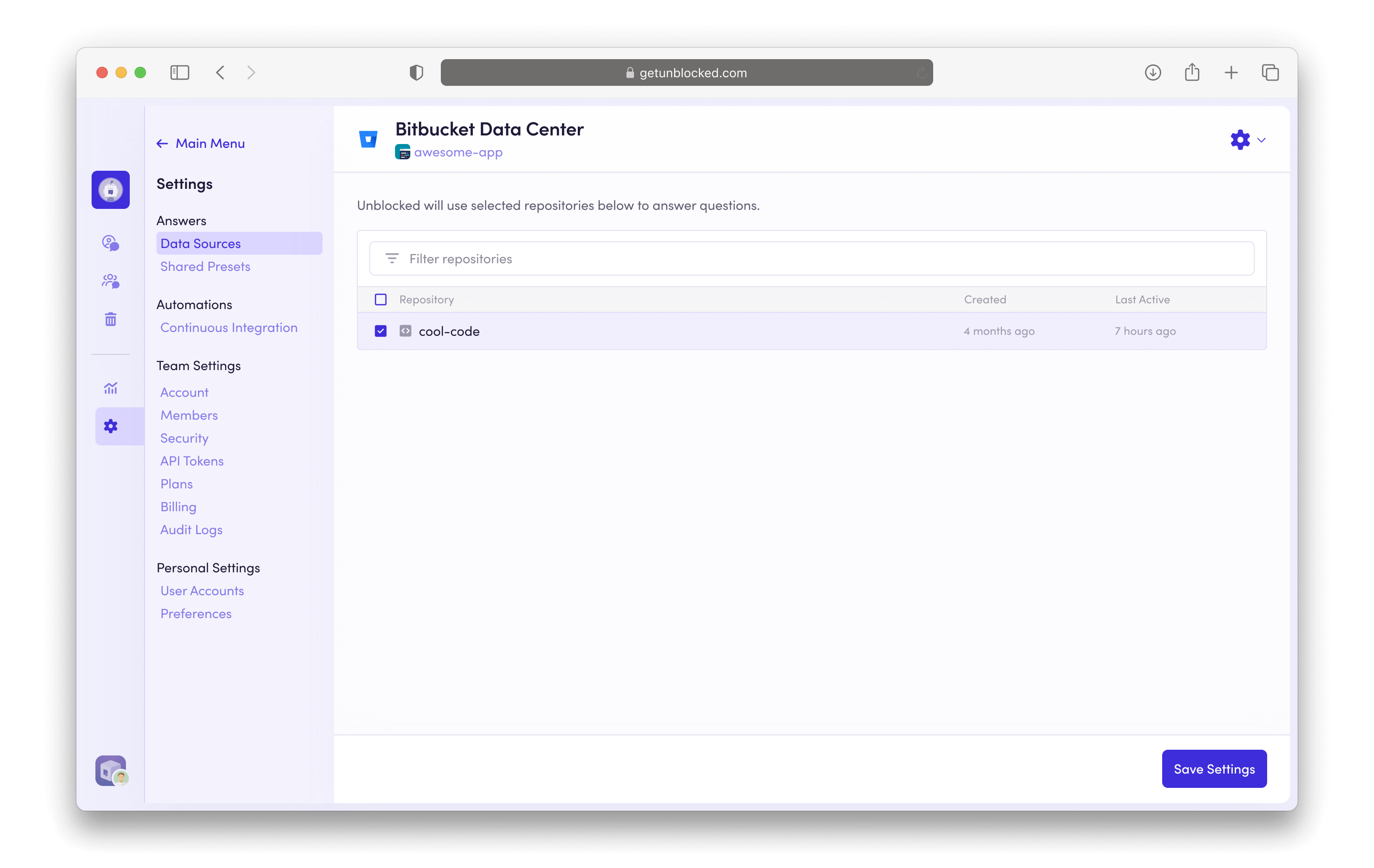 Bitbucket-Data-Center-Repos