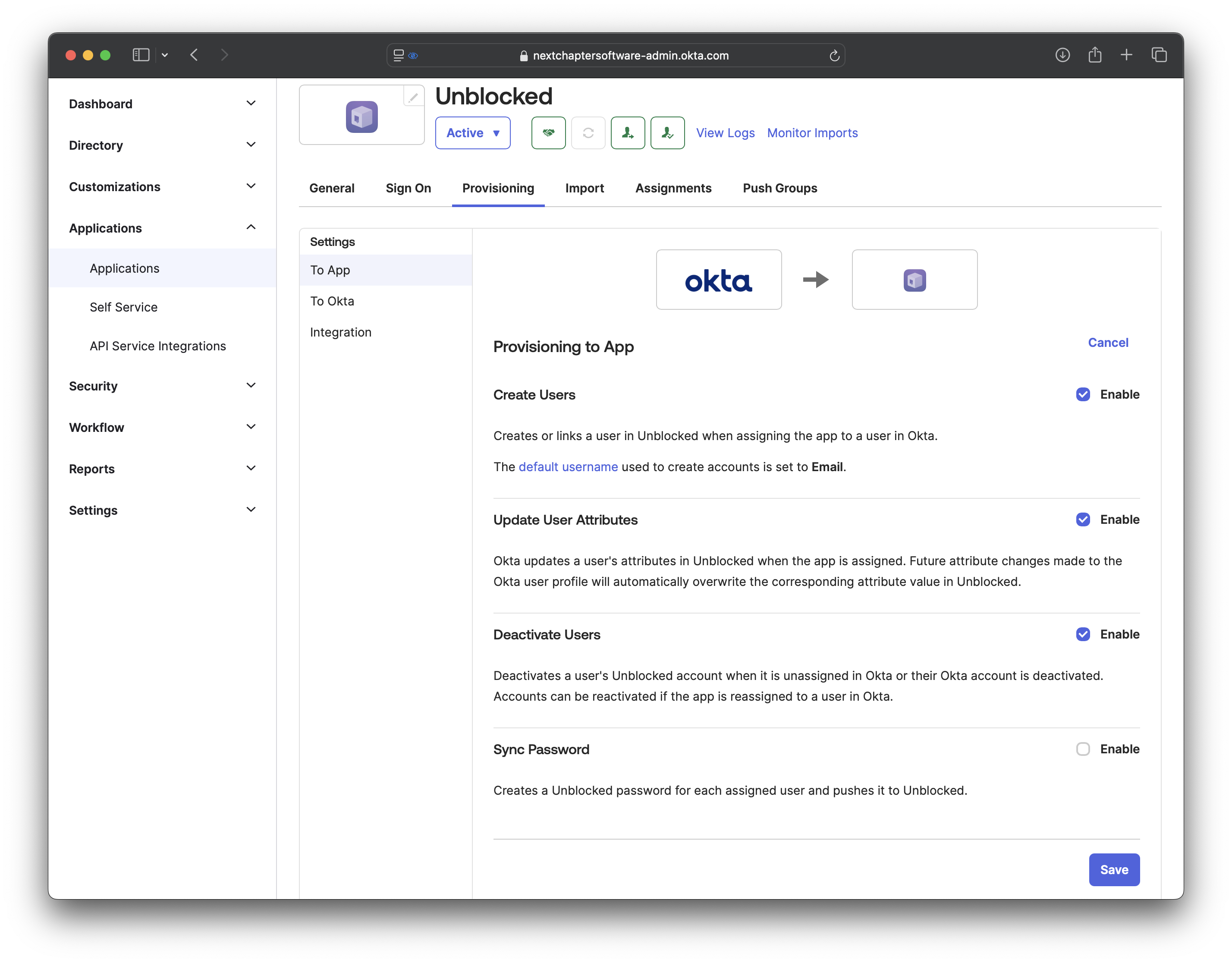 Application type