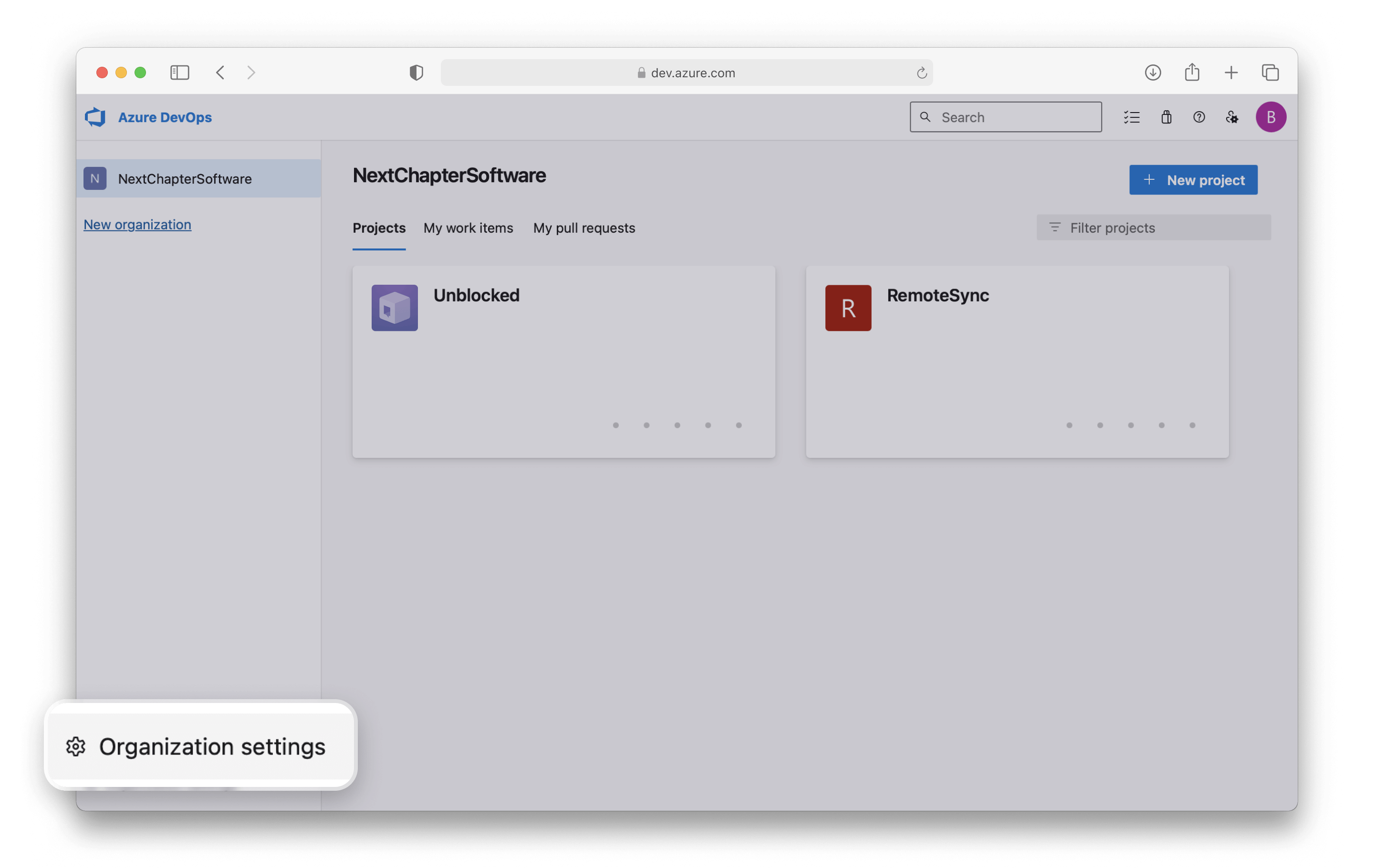 ADO
Organization Settings