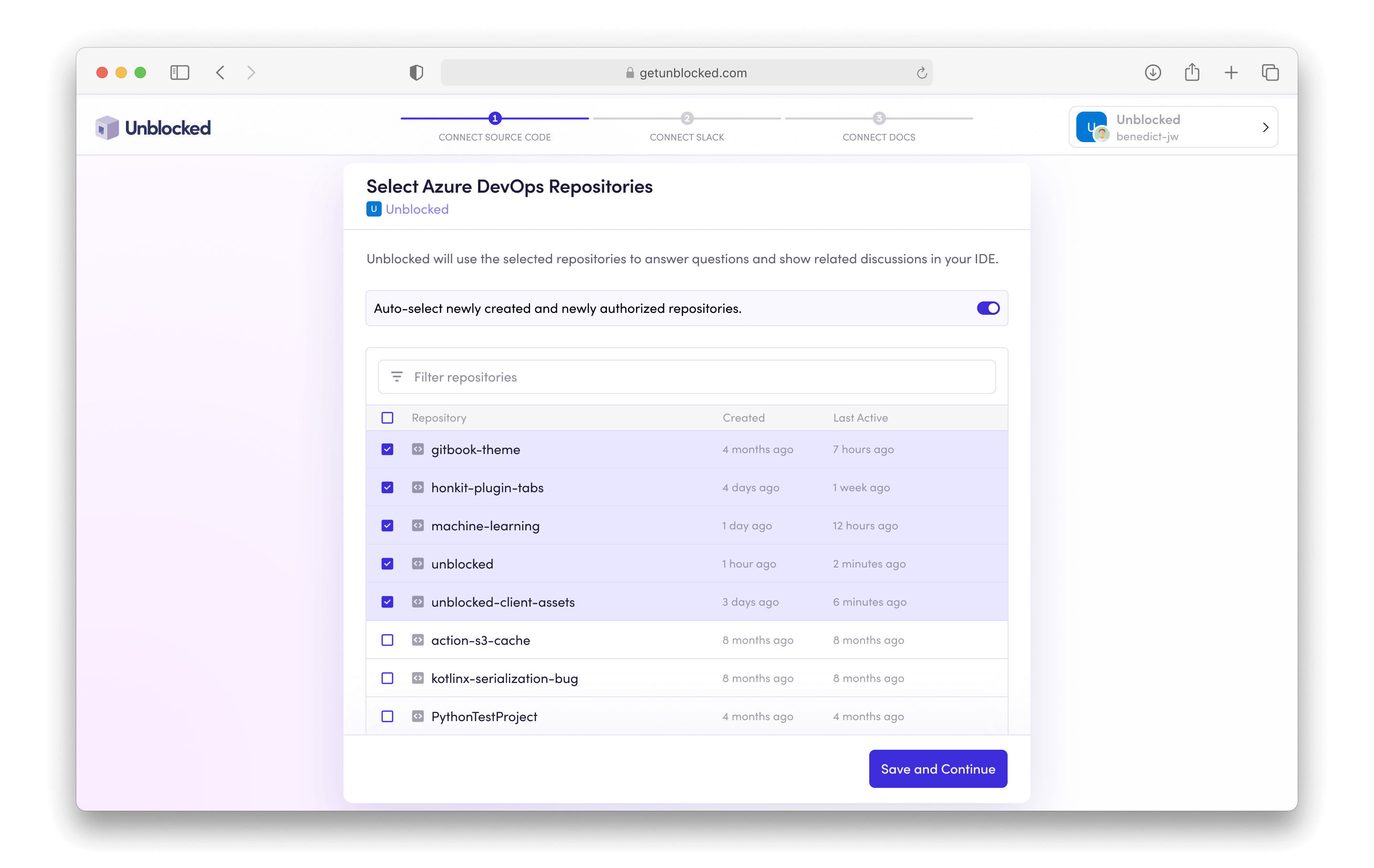 ADO Select Repos