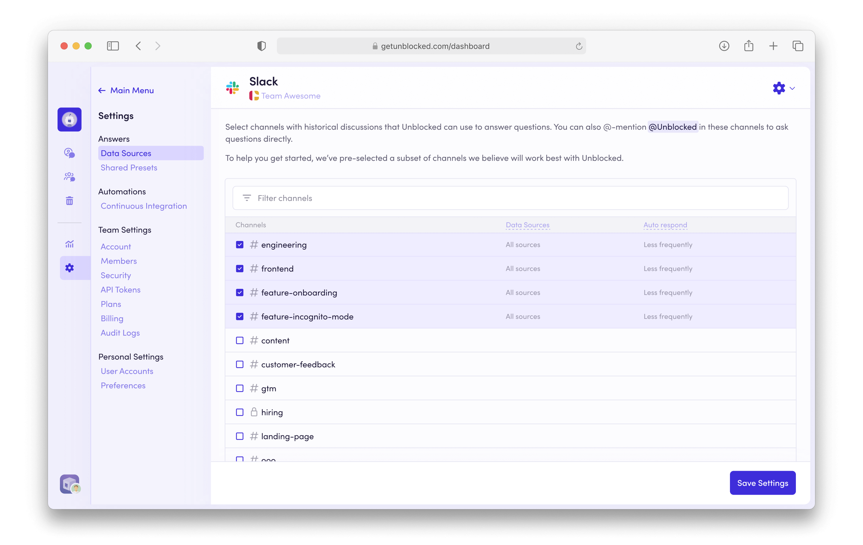 Slack-channels