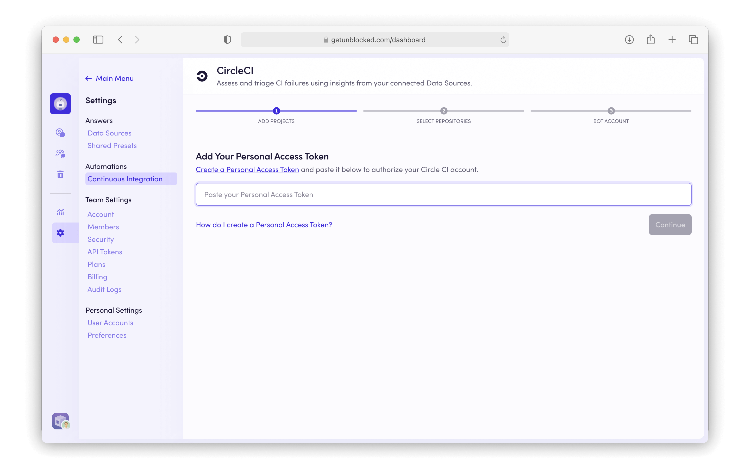 CircleCI token