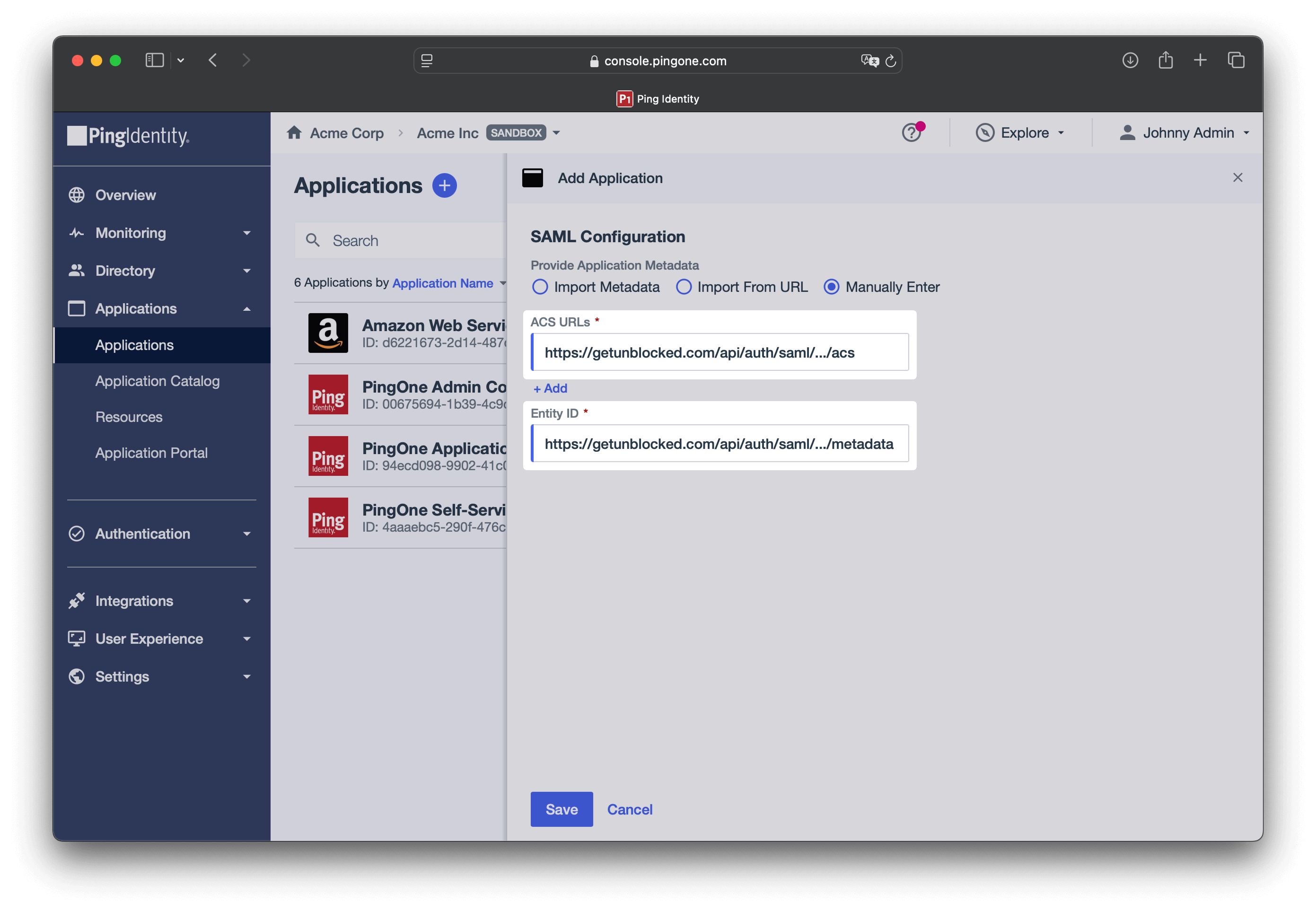 SAML Configuration