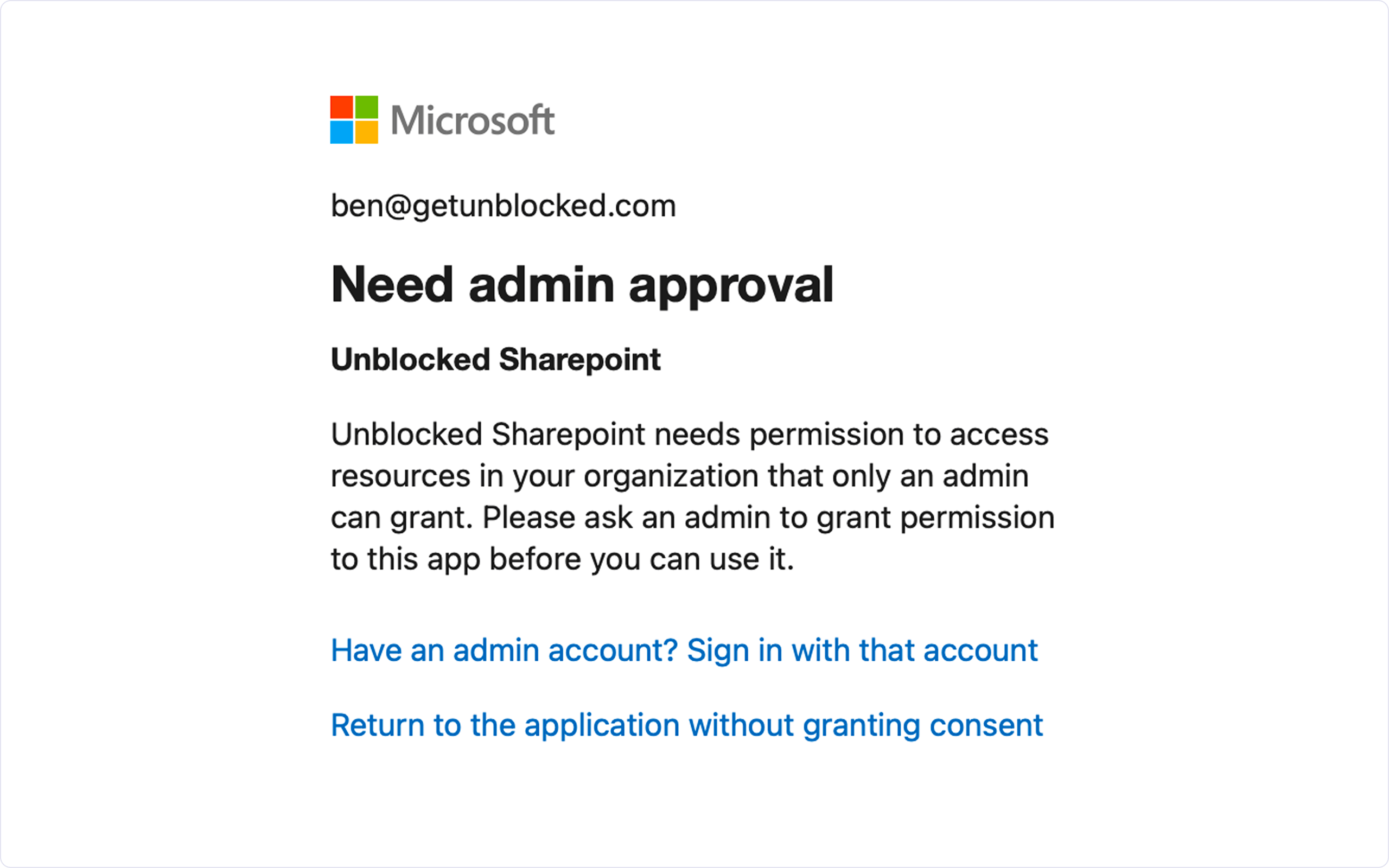 SharePoint-non-admin-error