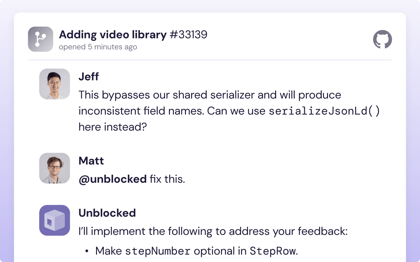 Start a coding task from GitHub