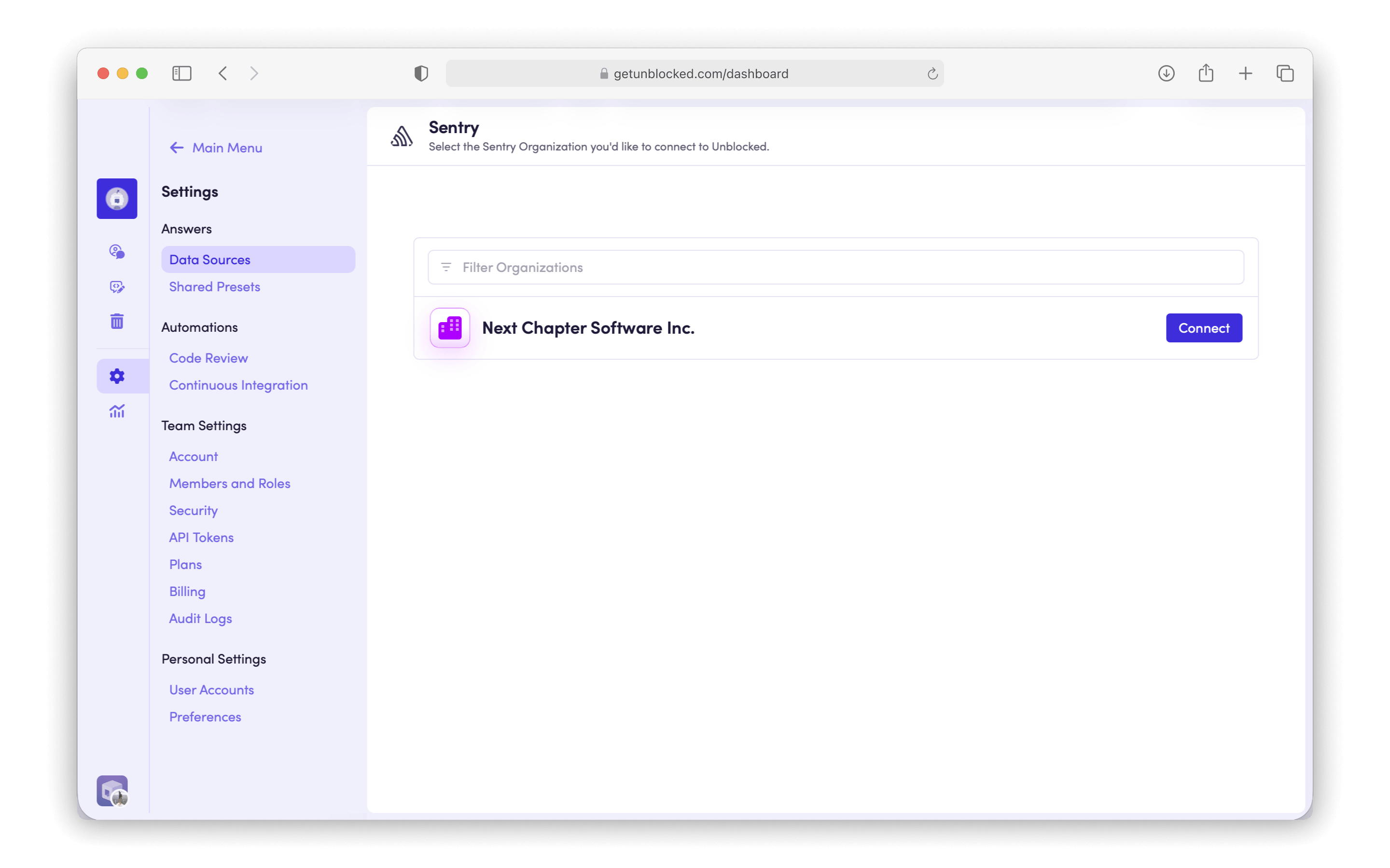 Sentry organizations