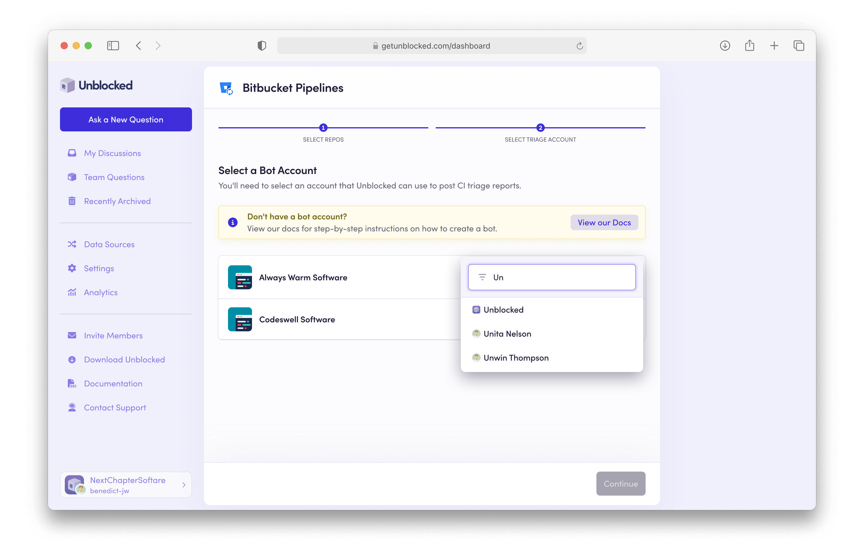 CI Configure Bitbucket Pipelines