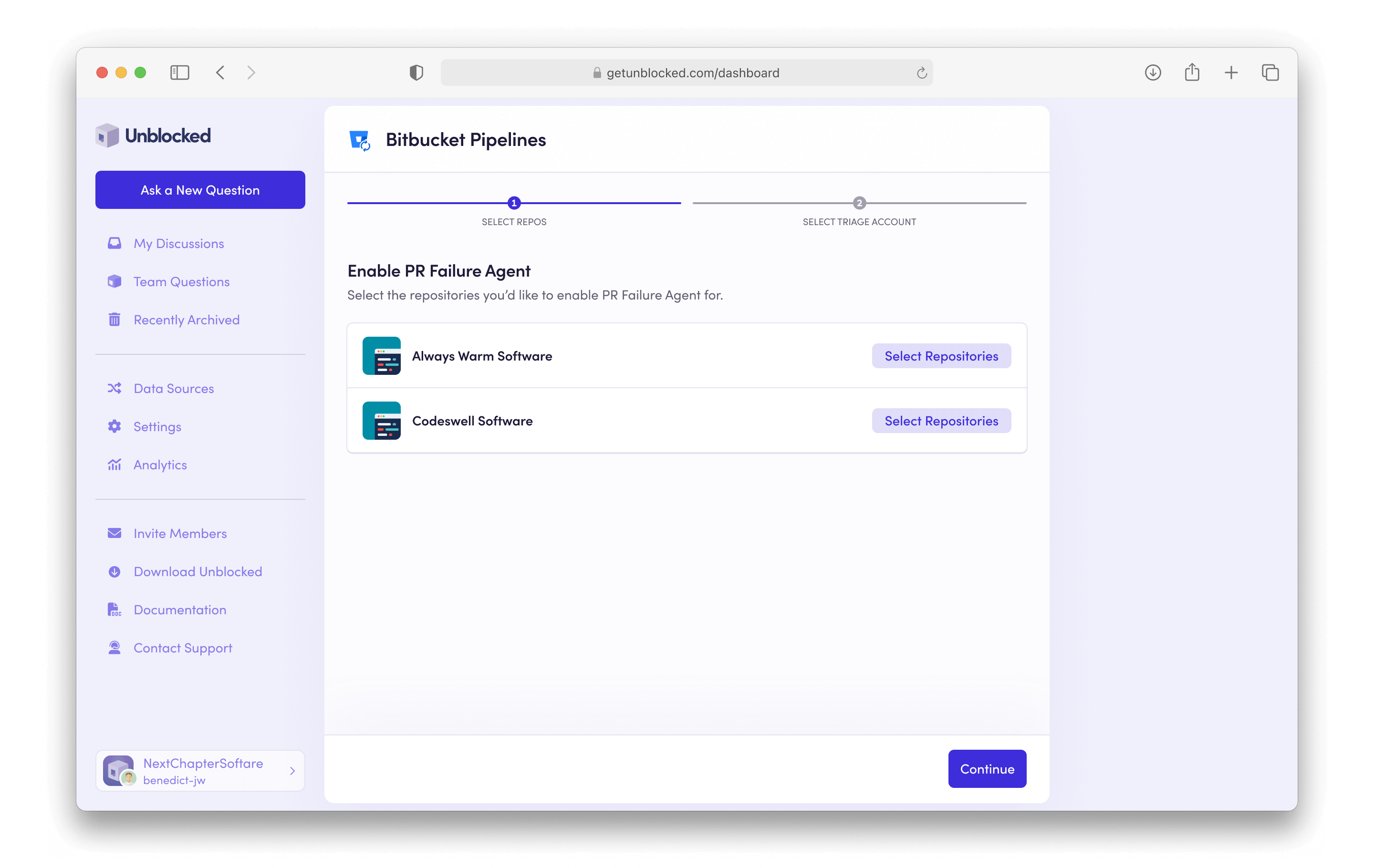 CI Configure Bitbucket Pipelines