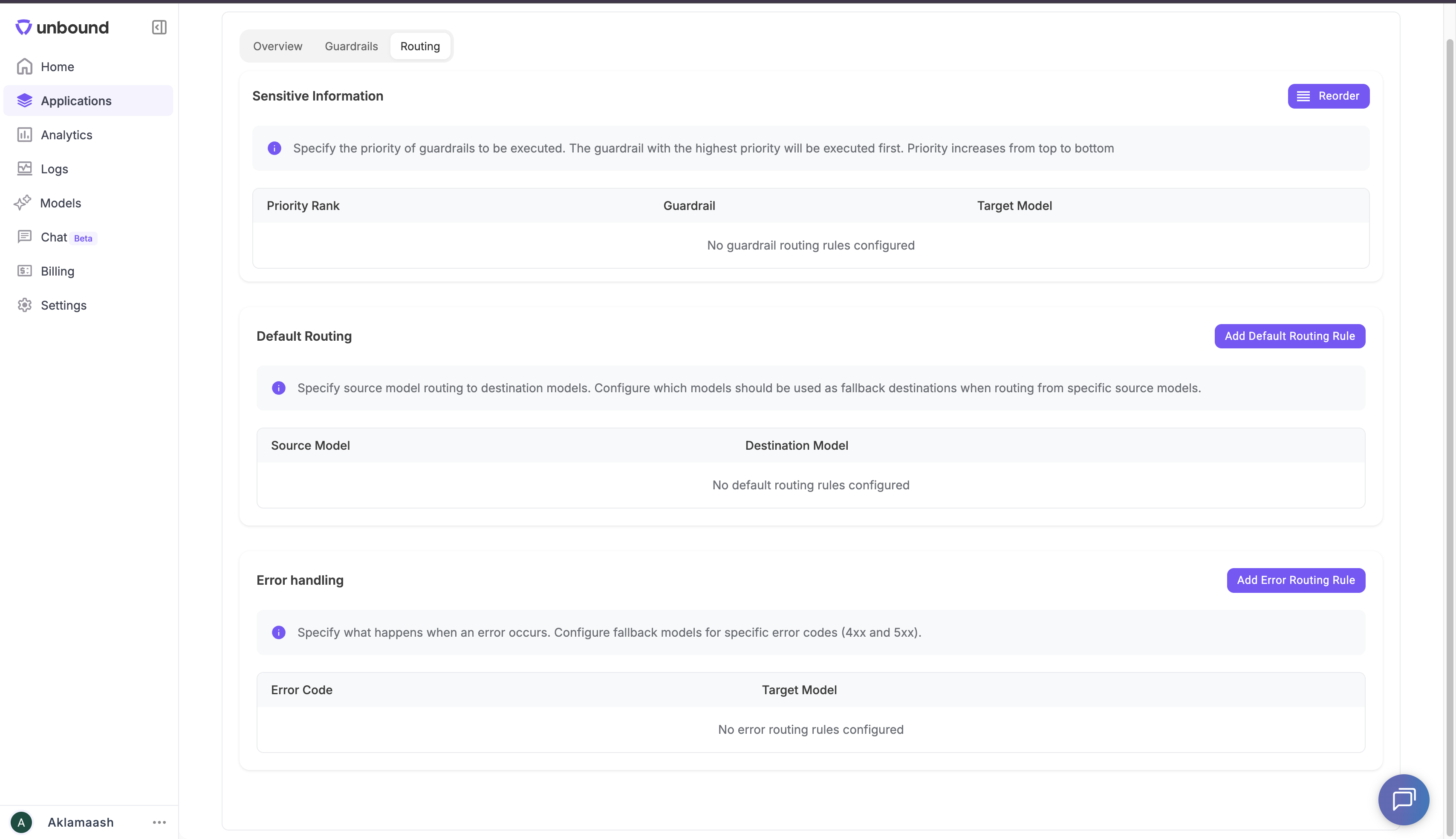 Application Routing Overview