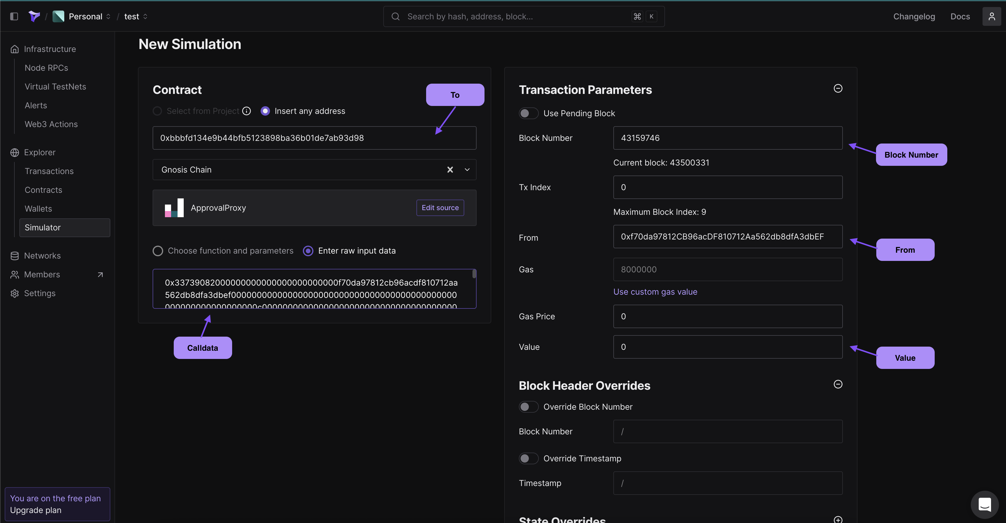 Tenderly Simulation