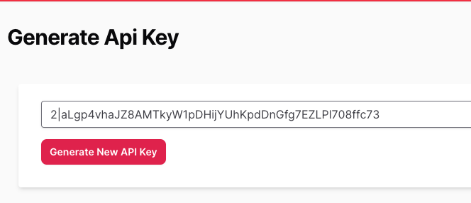 generating API Token