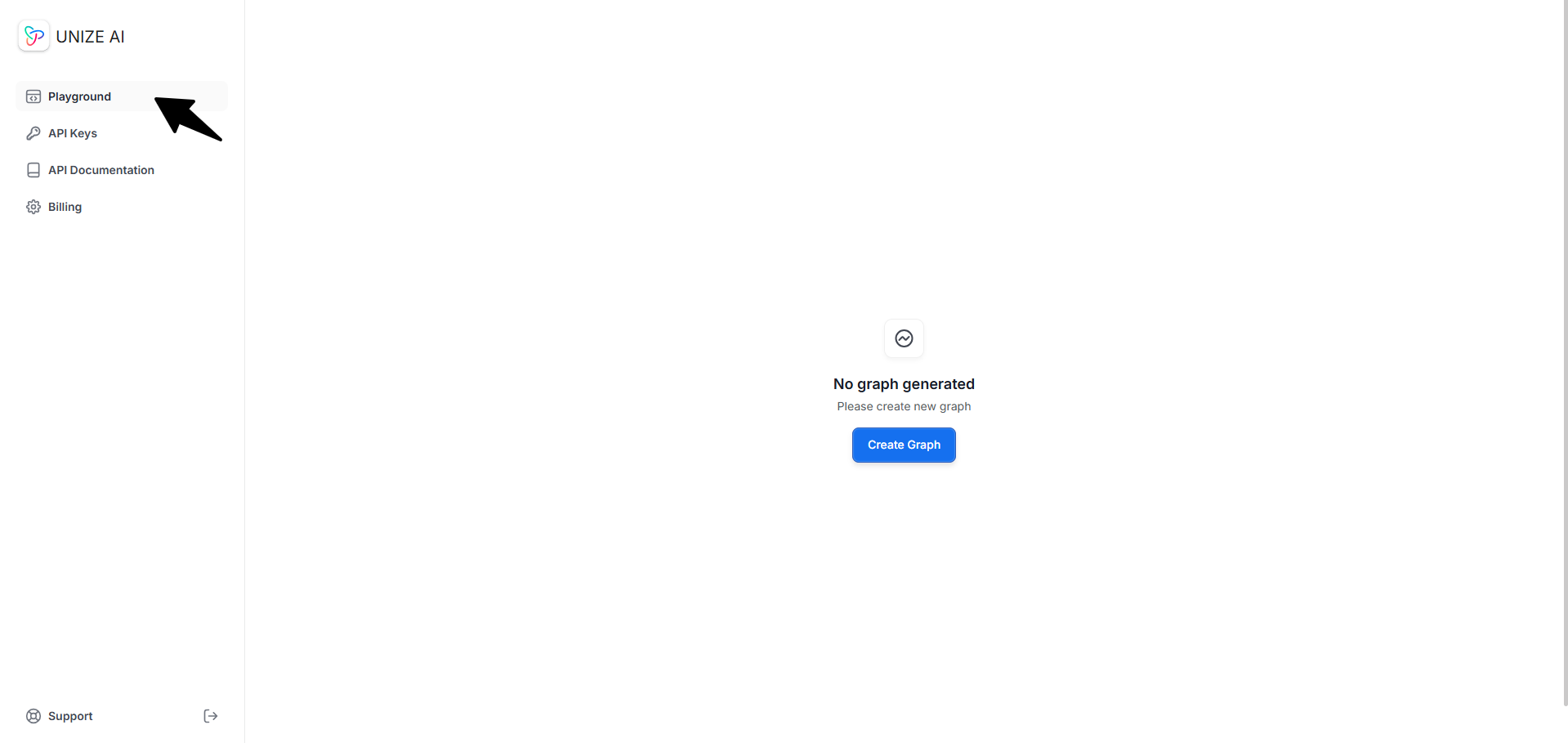 Where to find the Playground from the API dashboard