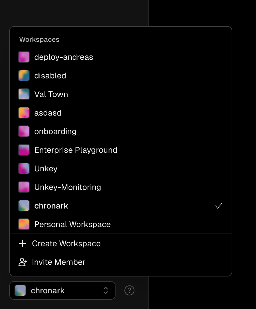 Workspace switcher