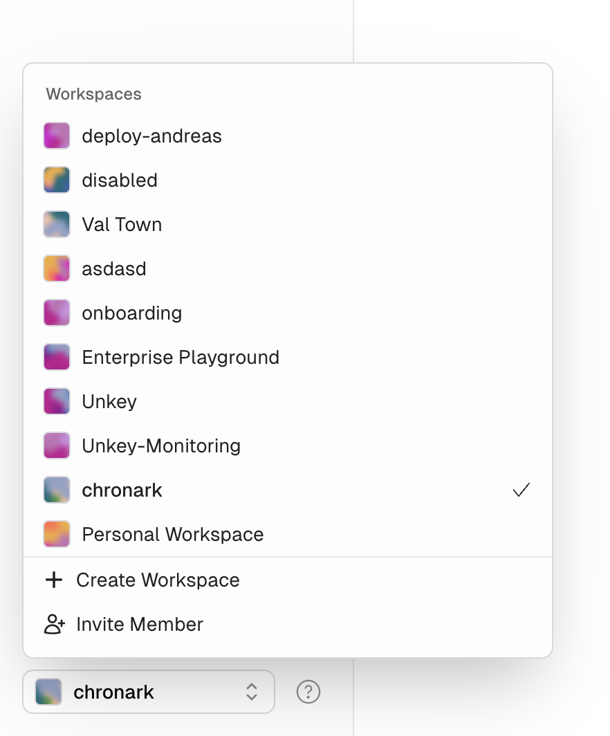 Workspace switcher