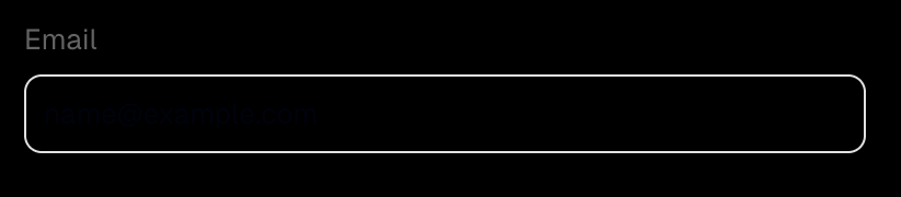 A cropped screenshot of an email input with no surrounding page