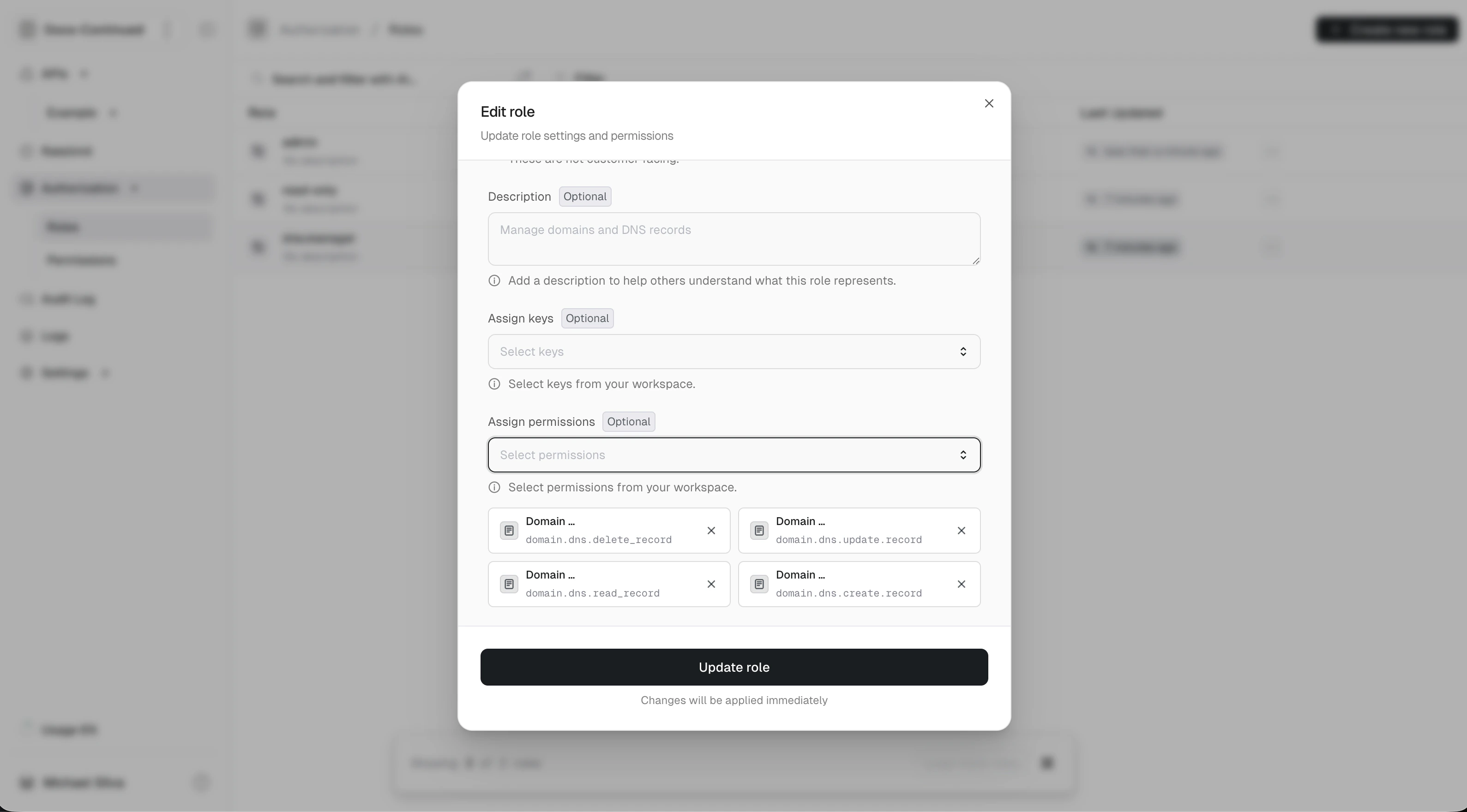 dns.manager roles