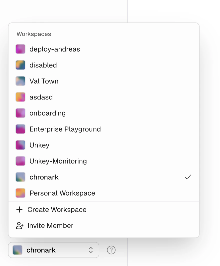 Workspace switcher