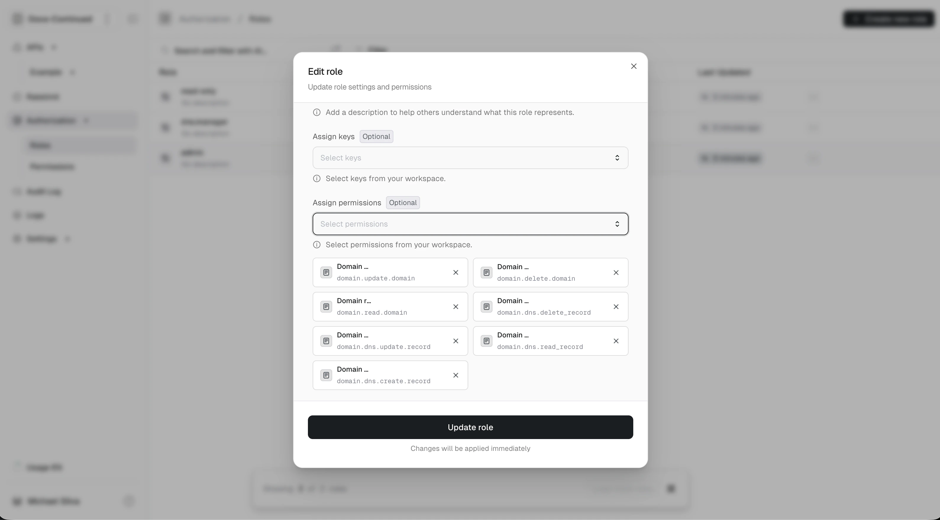 Admin roles