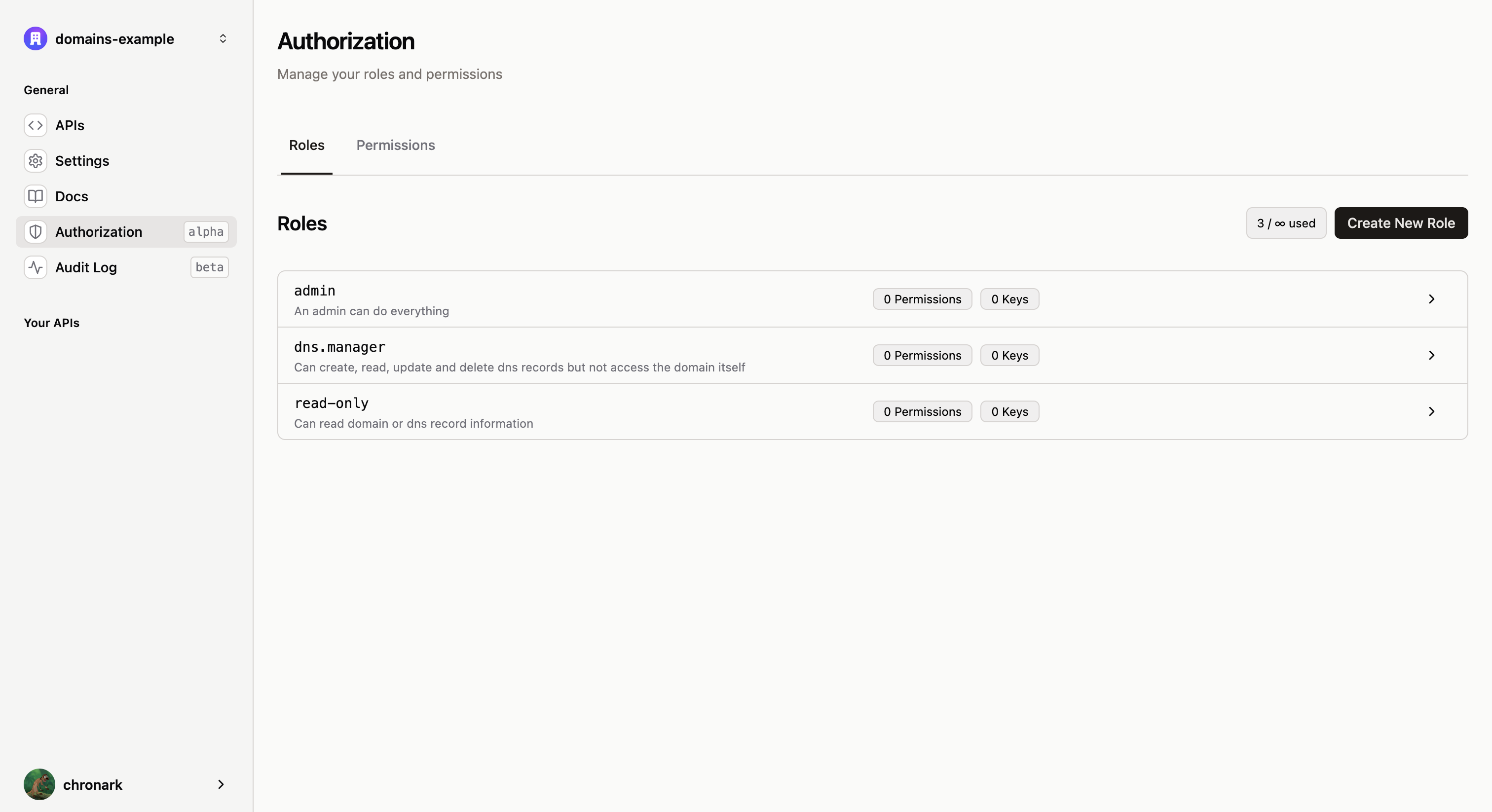 Example roles