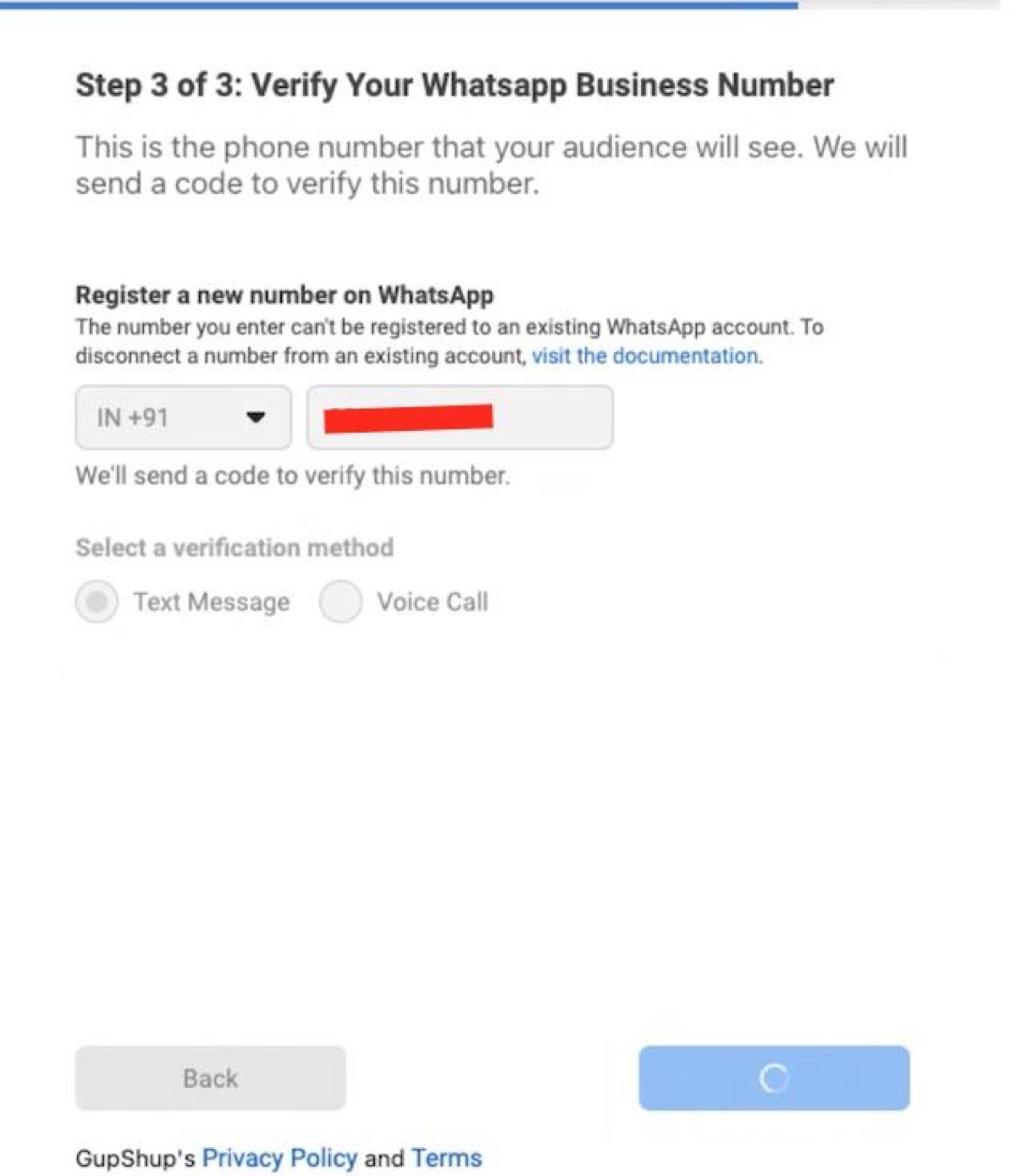 Register and verify your WhatsApp Business number