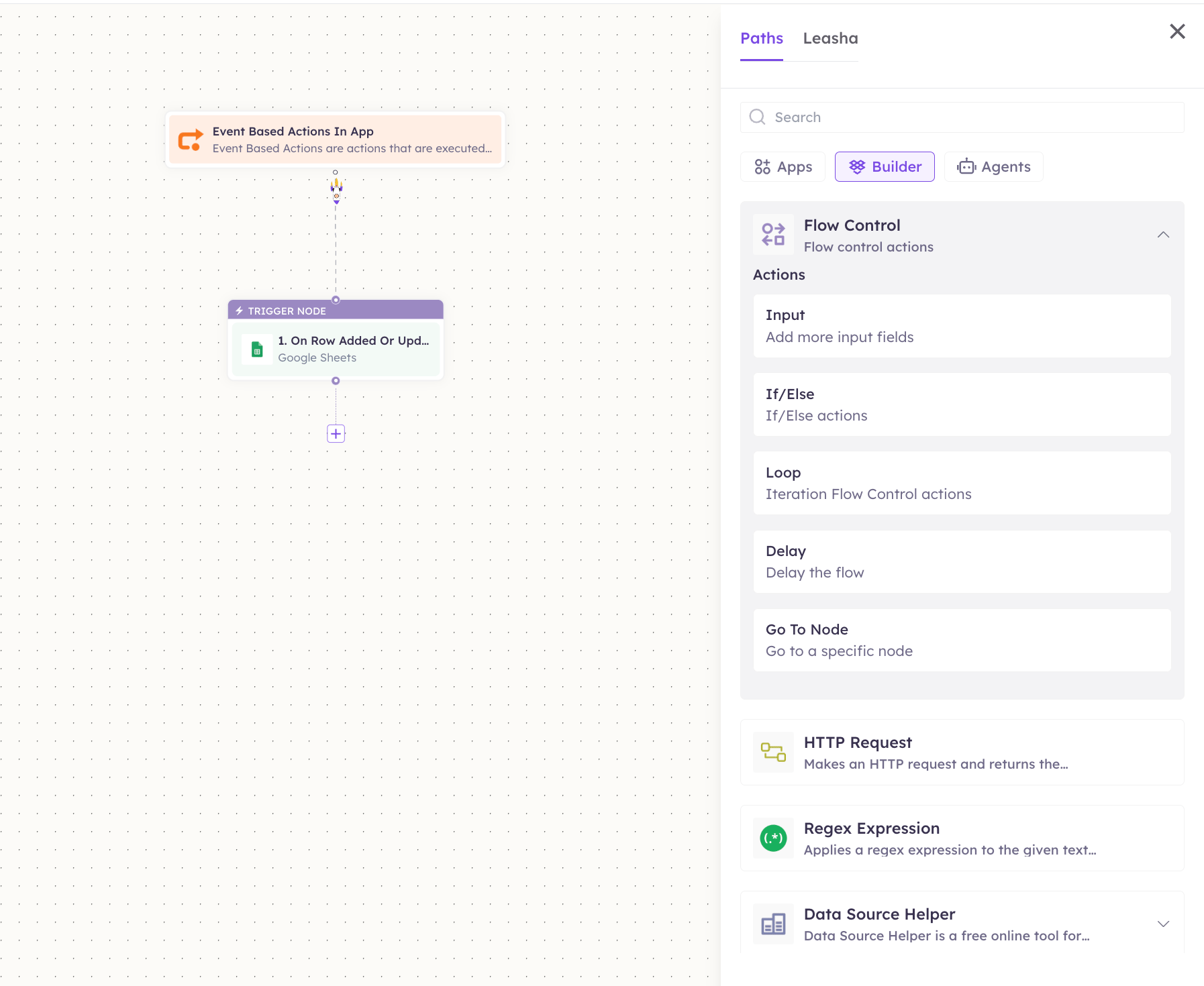 Flow Control actions