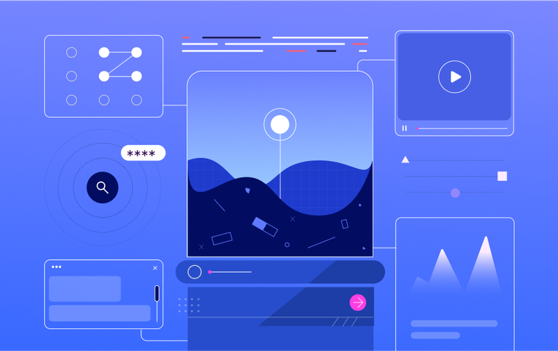 Interface pieces assembled from a single served description