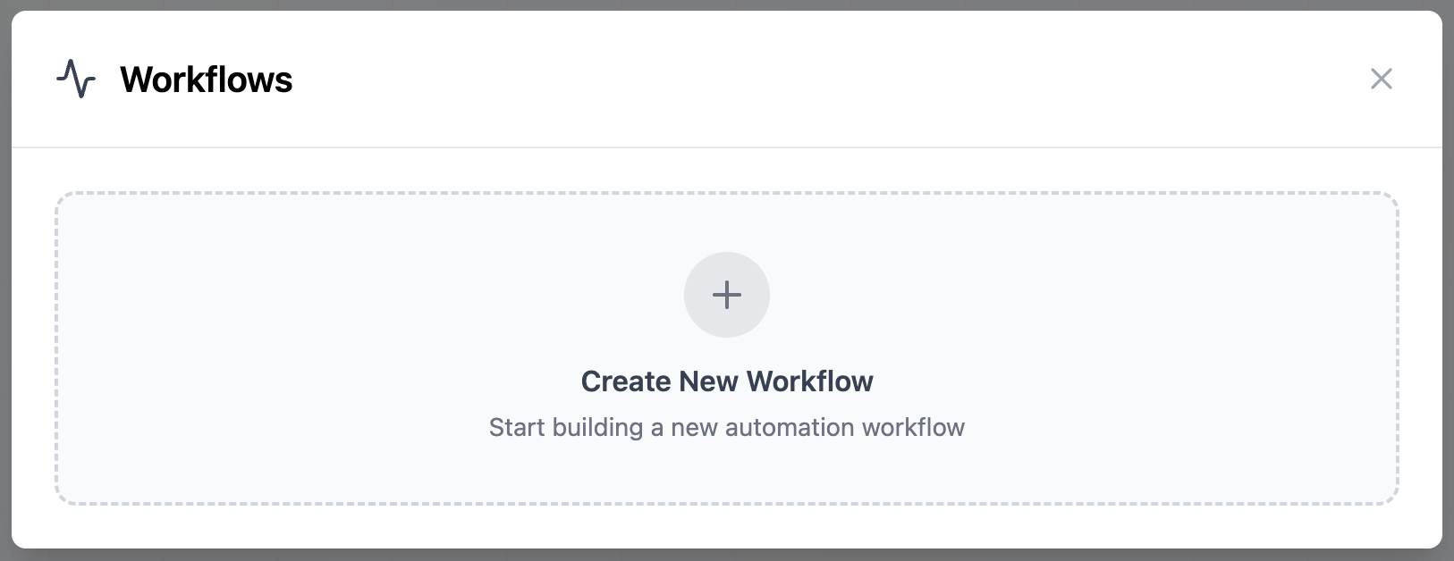 Creating a new workflow in Canvas