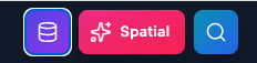 The Spatial button and its neighbors: Content Library, Spatial, Search