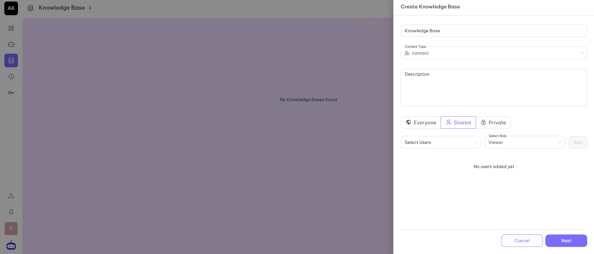 Knowledge Base Step 2