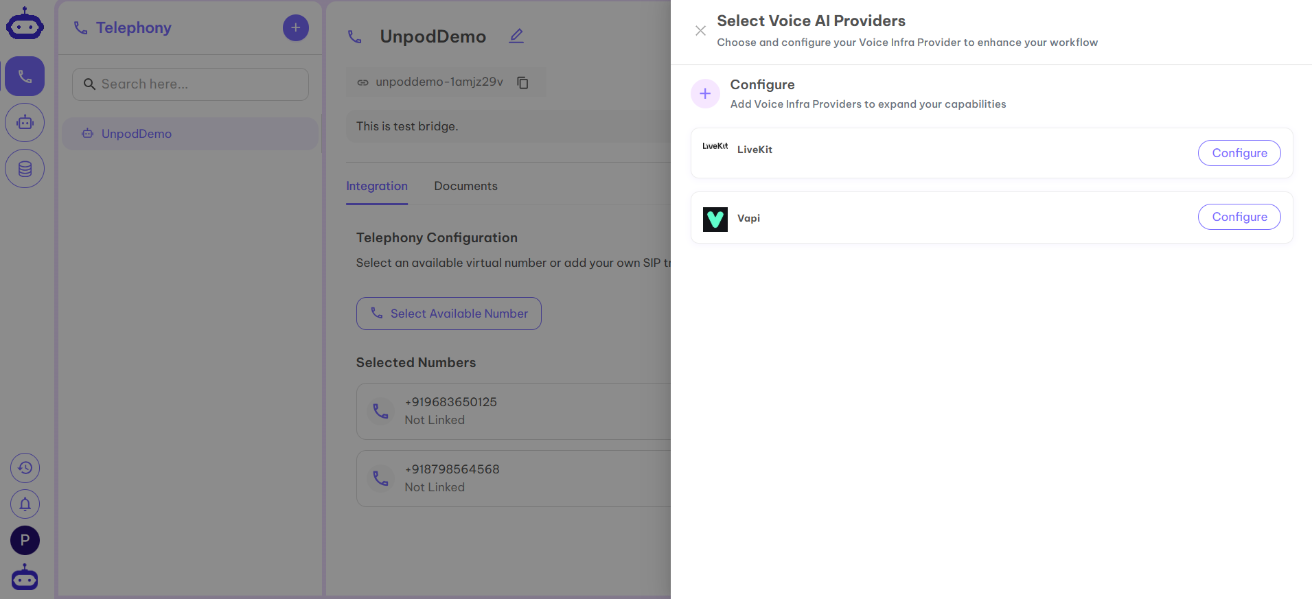 Telephony LiveKit Step 2