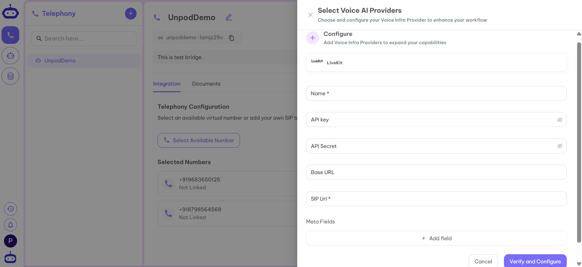 Telephony LiveKit Step 4