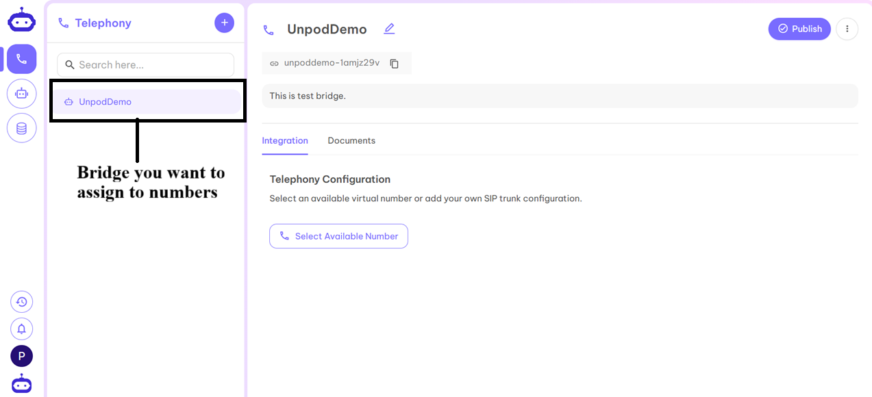 Telephony Numbers Step 1
