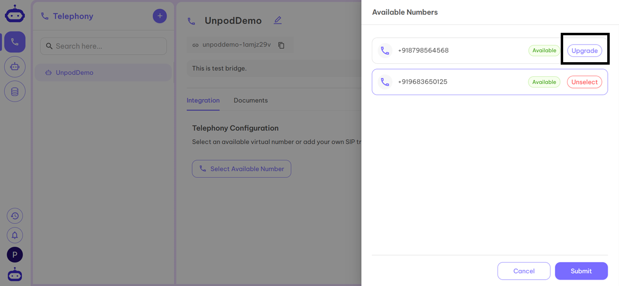 Telephony Numbers Step 3