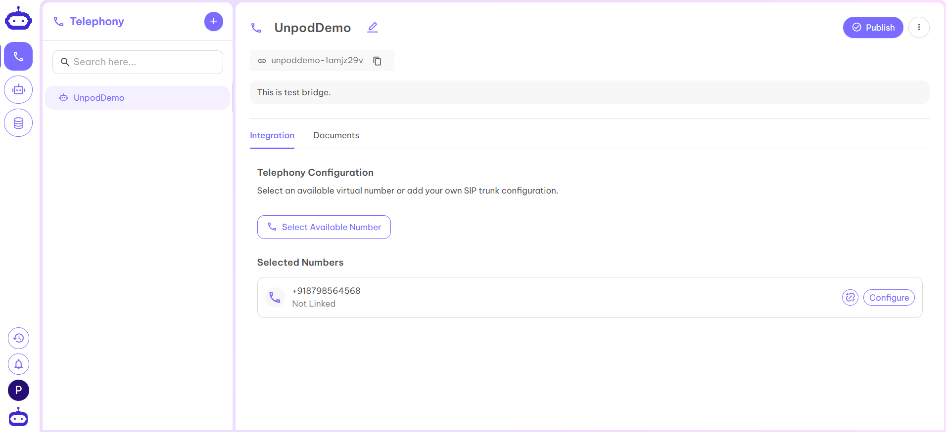 Telephony Numbers Step 8