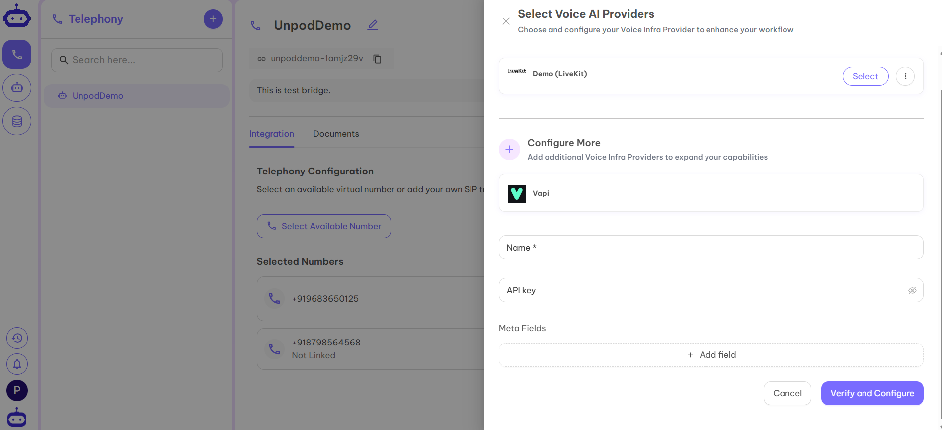 Telephony Vapi Step 4