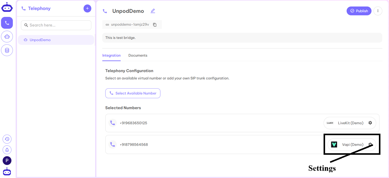 Telephony Vapi Step 8