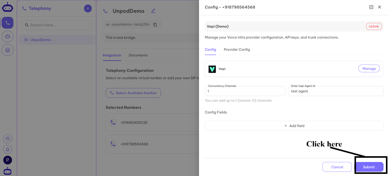Telephony Vapi Step 9