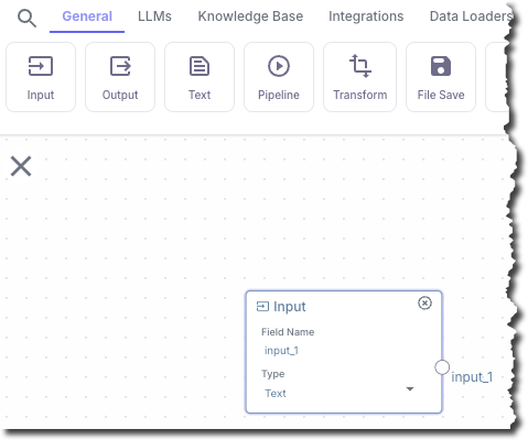 Adding the Input node