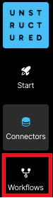 Workflows sidebar icon