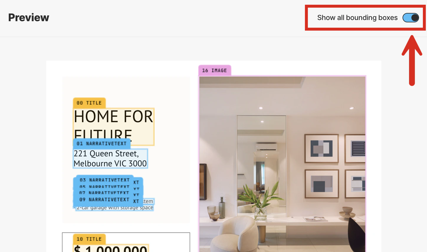 Showing all bounding boxes