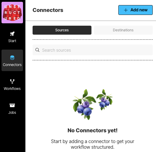 Sources in the sidebar