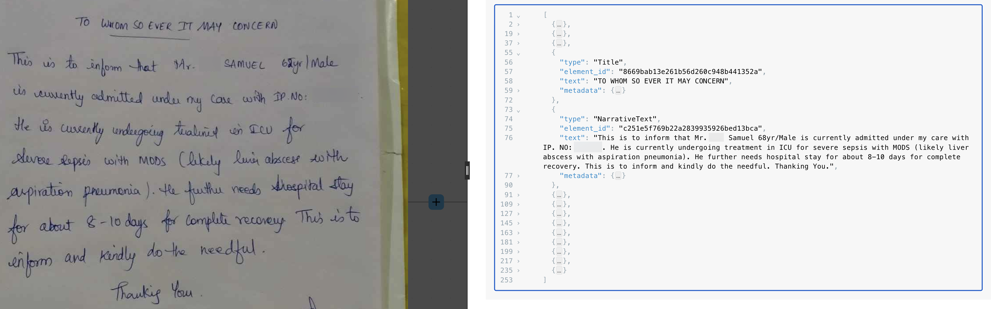 Doctor's note example 1